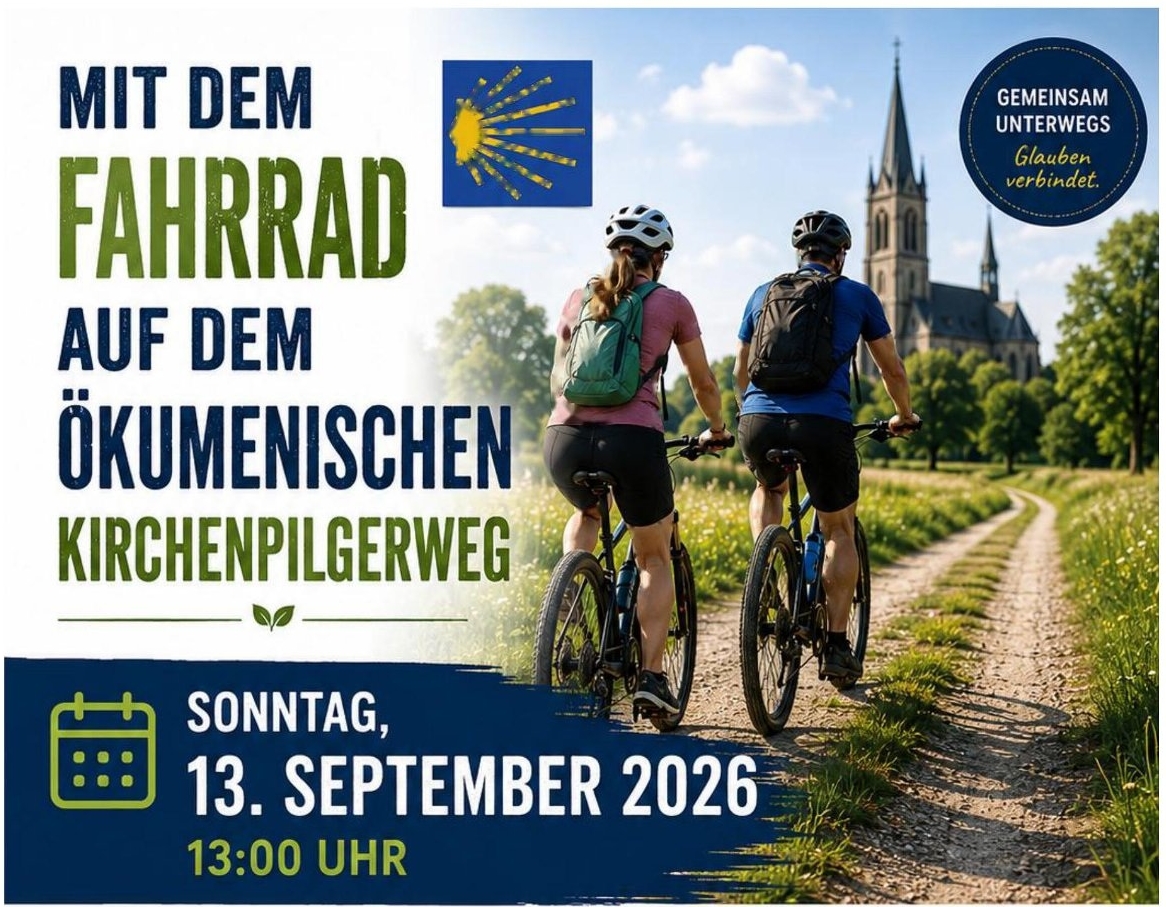 Mit dem Fahrrad - Ökumenischer Kirchenpilgerweg